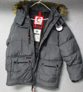 Canada Weather Gear Winter Puffer Jacket Parka Hood Coat Gray Mens Large - Picture 1 of 11