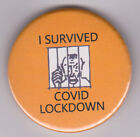 Virus Lockdown survivor badge! Pandemic commemorative souvenir pin button 