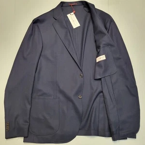 $1495 New Luciano Barbera WOOL HOPSACK Sport Coat Blazer Men's US 50 EU 60 Blue - Picture 1 of 8