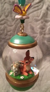 Disney 30th Anniversary Snowglobe Snow Globe Ornament Bambi & Thumper 2017 NEW - Picture 1 of 7