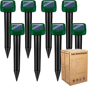 8Pack Mole Repellent Solar Powered, Snake Repellent for Yard, Waterproof Gopher - Picture 1 of 12