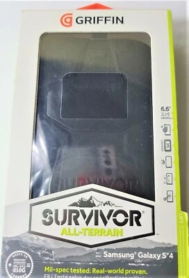 Nueva Funda Negra Griffin Survivor Samsung Galaxy S4 con Protector de Pantalla y Clip para Cinturón Foto 1 de 4