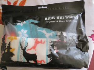 KIDS SKI SOCKS 2 PRS MULTI DESIGN BN FREE SHIP - Picture 1 of 4