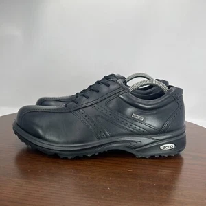 Ecco Golf Shoes Men's 42 / 8 Black Leather Gore Tex Lace-Up Sneaker 42T3605169 - Picture 1 of 17