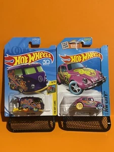 Hot Wheels Volkswagen Beetle Pink HW City Super Rare Treasure Hunt, Kool Kombi - Picture 1 of 4