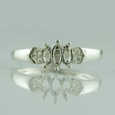 Semi Mount Marquise 2.50x5MM Faceted Cut Engagement Fine Ring Sterling Silver