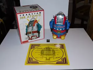 MTH CRAGSTAN Silver Gray MR. ATOMIC Limited Edition TIN Toy Robot - Original Box - Picture 1 of 24