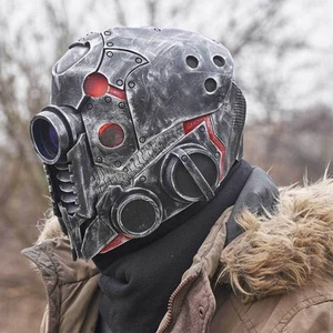 Halloween Punk Masque Face Mask Helmet Steampunk Robot Masque Headgear Cosplay - Picture 1 of 6