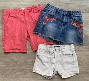 Girls Size 7 OshKosh, Levi’s & Beautees Jean Shorts -Lot Of 3 - Picture 1 of 16