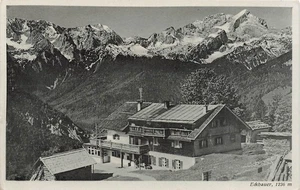 Postal Garmisch Partenkirchen Berggasthof Eckbauer Baviera 1942 postal usada - Imagen 1 de 2
