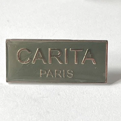 CARITA Paris French Luxury Skincare Beauty Brand Vintage Enamel Promo Pin Badge - Image 1 of 2
