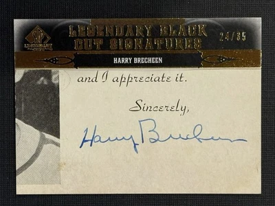 2011 SP Legendary Black Cuts Harry ‘the Cat’ Brecheen Auto Cut Signature 24/35 - Image 1 of 2