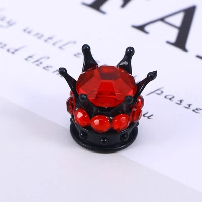 4pcs Creative Shaped Automobile Car Motorcycle Bike Tire Caps Covers (Black Red) - Image 1 of 4