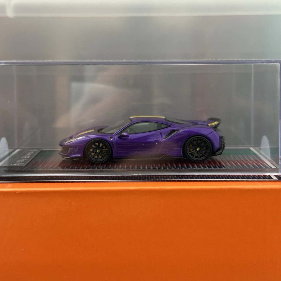 U2 1/64 Ferrari 488 Pista Purple Resin Model Car - Image 1 of 1