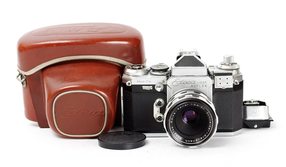 Edixa Matte Reflex Mod. C-L + Schneider Kreuznach Edixa Xenar 2,8/50mm M42 Gehäuse - Bild 1 von 4