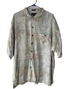 Weekender Mens XL Silk Blend Shirt Travel Casual Vacation Beach Button Down - Picture 1 of 5