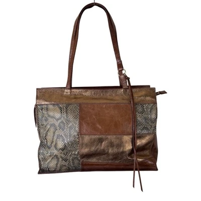 Hobo The Original Patchwork Python Mixed Panel Leather Journey Shoulder Tote Bag - Image 1 of 4