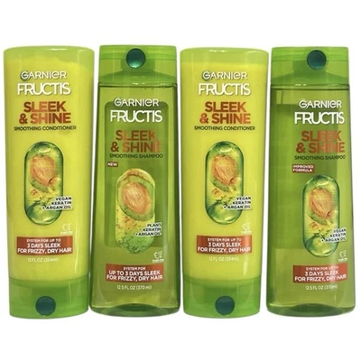 2 Garnier Fructis 12/12.5 oz. Sleek & Shine Shampoo & Conditioner Sets - Image 1 of 4