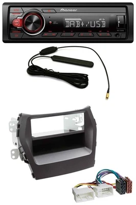 Pioneer MP3 DAB 1DIN AUX USB Autoradio für Hyundai Santa Fe (ab 2012) - Bild 1 von 4