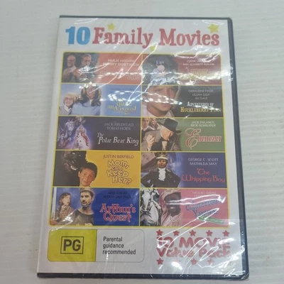 10 FAMILY MOVIES COLLECTION includes HUCKLEBERRY FINN DVD BRAND NEW SEALED R All - Image 1 of 4
