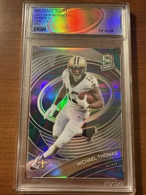 Michael Thomas 2021 Panini Spectra Marble Prizm /4 DGA PC Slab - Image 1 of 2
