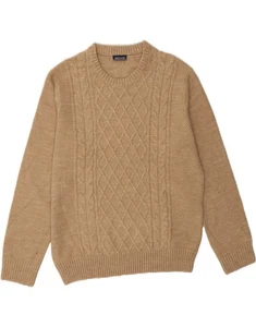 PIERRE CARDIN Mens Crew Neck Jumper Sweater Medium Beige Acrylic CJ05 - Picture 1 of 3