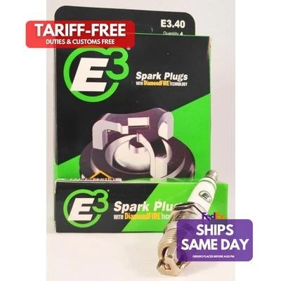 E3 Spark Plugs E3PE3.40 14 mm Thread Tapered Seat Spark Plug Performance Parts - Image 1 of 4