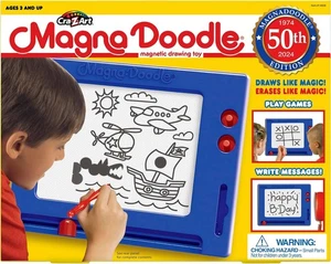 Cra-Z-Art Retro Magna Doodle - 50 Years of Creative 15W x 11.5H, Blue/White - Picture 1 of 8