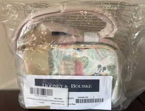 Disney Aulani Dooney & Bourke Mickey Minnie Mouse Hibiscus Pink Camera Bag A - Picture 1 of 4