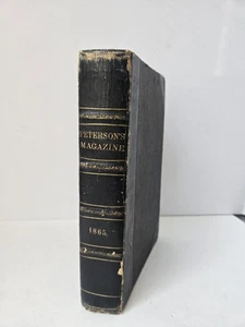 Antique 1865 Peterson's Magazine Bound book - Imagen 1 de 7