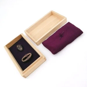 Antique Japanese FUCHI KASHIRA Set – KATANA Fitting Art with Wooden Box FCA032 - Picture 1 of 24