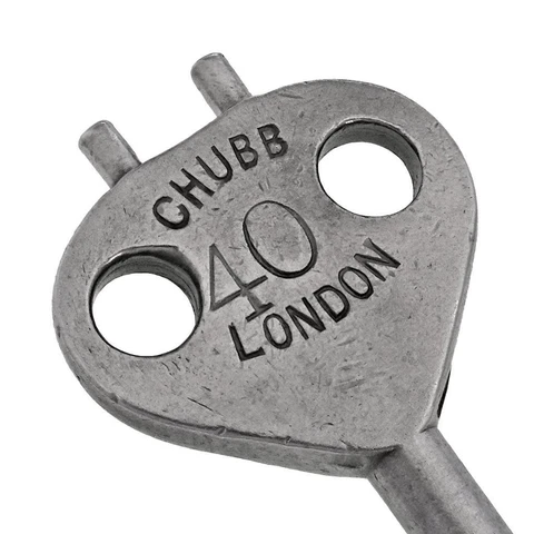 Vintage Key - CHUBB Key with Two Prong Bow LONDON 3⅞" - ref.k607 Cover