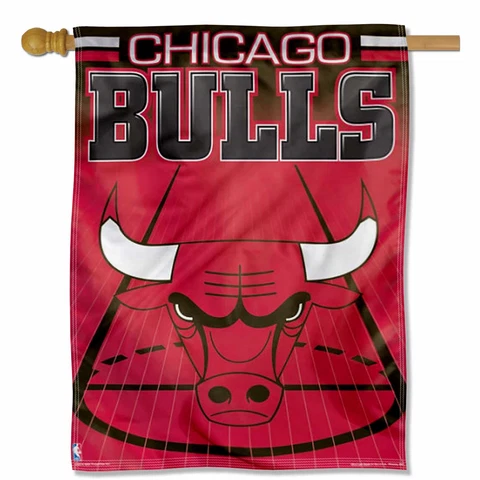 Chicago Bulls Court Logo 28 in x 40 in House Banner Flag Cover