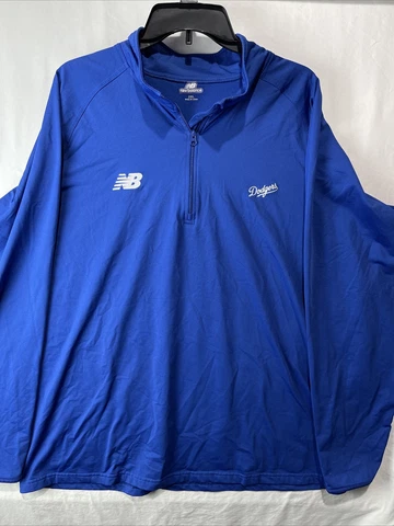 New Balance MLB Los Angeles Dodgers Embroidered 1/4 Zip Sweater Size Men 2XL EUC Cover