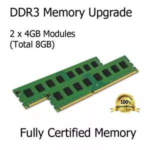 8GB (2x4GB) DDR3 PC3-10600U 1333MHz Memory Upgrade for Lenovo ThinkCentre M75e - Picture 1 of 2