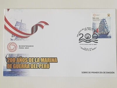 Barcos de guerra Perú. FDC 2021. Foto 1 de 2