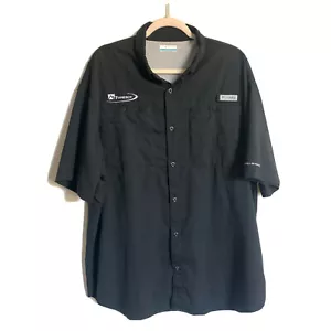 Columbia Shirt Mens XL Black Omni Shield Button Up Top - Picture 1 of 6
