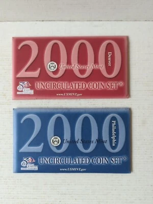 2000 US Mint Uncirculated P & D UNC Set 20 Coins Total Clad - Image 1 of 4
