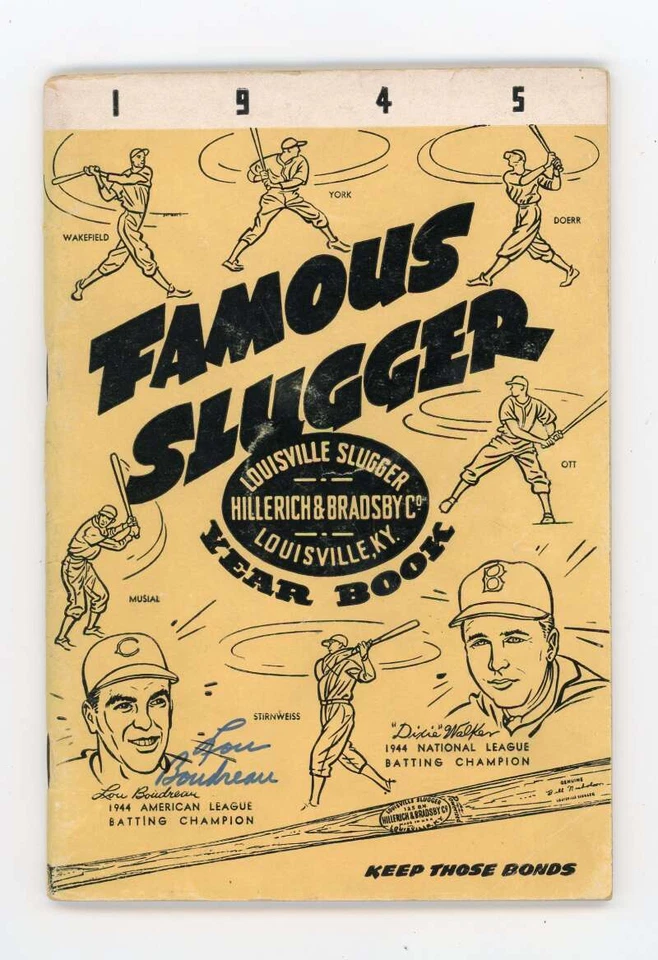 Lou Boudreau Autographed Signed 1945 Famous Slugger Year Book JSA Authentic - Image 1 of 1