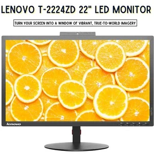 Lenovo ThinkVision T2224zD 22" LED Monitor 1920x1080 FHD Webcam 90 Days Warranty - Picture 1 of 5
