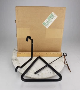 8" Western Dinner Triangle Calling Bell Rustic Decor Chuck Wagon Hanger - Picture 1 of 7