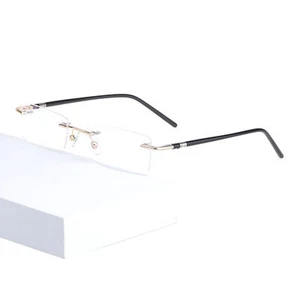 Gafas de lectura sin montura de diseñador para hombre lector de lentes de recubrimiento UV400 +0,00 a +5,00 - Imagen 1 de 21