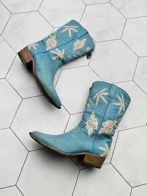 John Richmond Vintage Leather Western Boots Women’s Size US 7 - Image 1 of 4