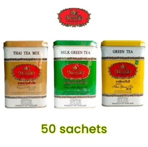 ChaTraMue Thai Tea – 50 Sachets Packed in Can - Extra Gold / Green - Picture 1 of 31
