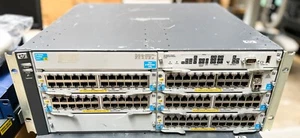 Chasis HP ProCurve E5406zl J8697A POE+ con 4xJ9534A J9536A J8726A 2xPSU - Imagen 1 de 4