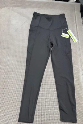 NWT NICOLE MILLER SPORT activewear HIGH WAIST black leggings MEDIUM orig. $68 - Image 1 of 4