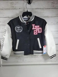 Limited Too Girl's Jacket Small 7-8 Leather Like Sleeves NEW! - Picture 1 of 4
