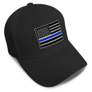 Baseball Cap American Flag Thin Blue Line Embroidery Dad Hats for Men & Women - Picture 1 of 41