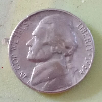 us coins jefferson nickels error double struck d mint mark  - Image 1 of 3