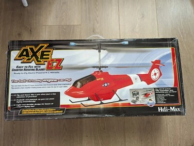 Heli Max AXE EZ HMXE0554 Pre-Built Radio Controlled RC Helicopter - Gray (READ) - Image 1 of 4